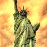 Buy canvas prints of Statue of Liberty by Pete Lawless