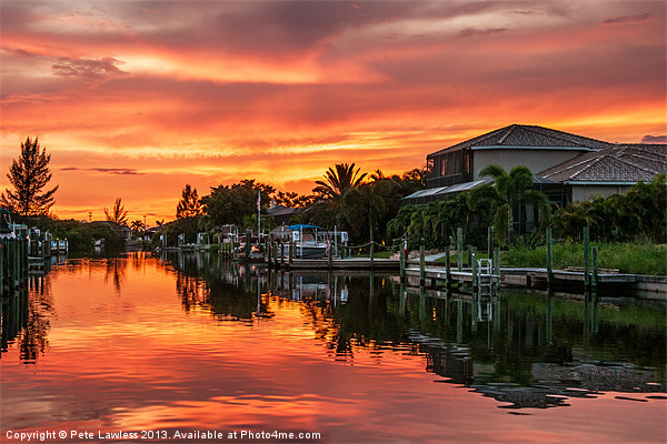 Sunset Cape Coral Picture Board by Pete Lawless