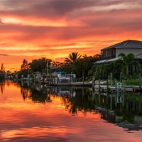 Buy canvas prints of Sunset Cape Coral by Pete Lawless