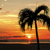 Buy canvas prints of Sunset Fort Myers Beach Florida by Pete Lawless