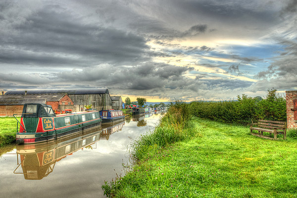 Hargrave Shropshire Union Canel paintly Picture Board by Pete Lawless