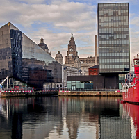 Buy canvas prints of Mersey Bar Lightship, Canning Dock by Pete Lawless