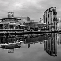 Buy canvas prints of Salford Quays by Pete Lawless