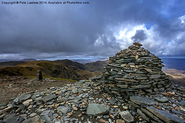 View from the Top The Old Man of Coniston Picture Board by Pete Lawless