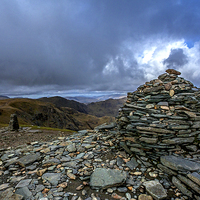 Buy canvas prints of View from the Top The Old Man of Coniston by Pete Lawless