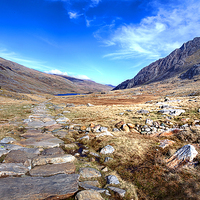 Buy canvas prints of Path to Llyn Ogwen by Pete Lawless