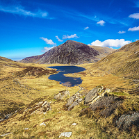 Buy canvas prints of Llyn Idwal from the Glyders by Pete Lawless