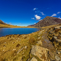 Buy canvas prints of Pen Yr Old Wen and Llyn Idwal by Pete Lawless