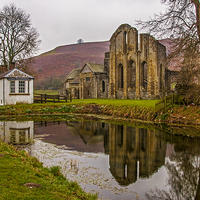 Buy canvas prints of Valle Crucis Abbey by Pete Lawless