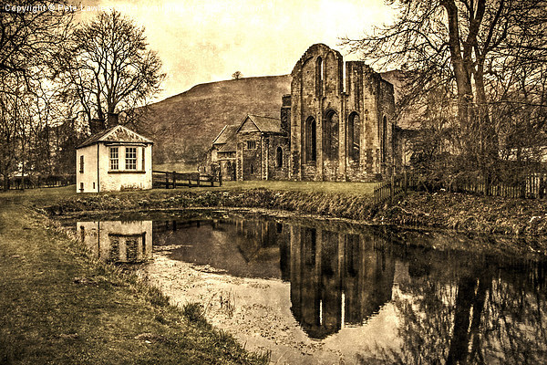 Valle Crucis Abbey, Vintage finish Picture Board by Pete Lawless