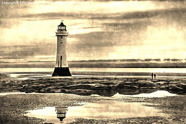  Perch Rock Lighthouse vintage finish Picture Board by Pete Lawless
