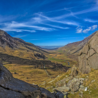 Buy canvas prints of  Nant Ffrancon Pass by Pete Lawless