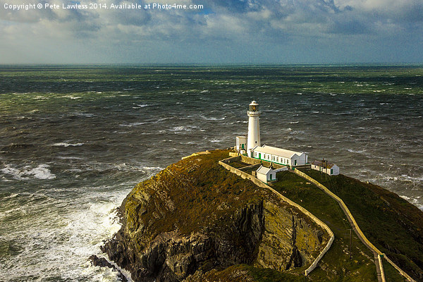  South Stack in 70mph winds Picture Board by Pete Lawless