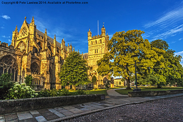  Exeter Cathedral in the glow of the morning Sun. Picture Board by Pete Lawless