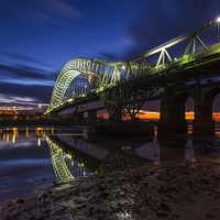 Buy canvas prints of  Runcorn - Widnes Bridge by Pete Lawless