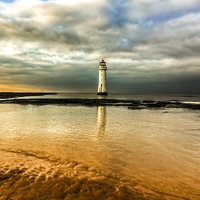 Buy canvas prints of  Perch Rock Lighthouse by Pete Lawless