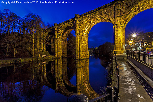   Knaresborough Viaduct at night Picture Board by Pete Lawless