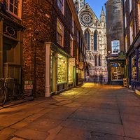 Buy canvas prints of  Minster Gates with ghostly apparitions by Pete Lawless