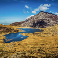 Buy canvas prints of  Llyn Idwal and Pen Yr Old Wen by Pete Lawless