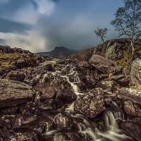 Buy canvas prints of  Rhaeadr Idwal Snowdonia by Pete Lawless