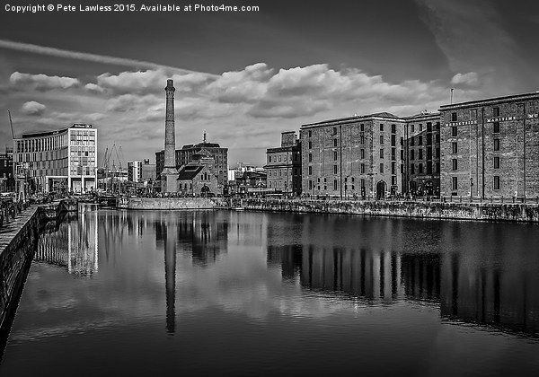  Liverpool - The Pumphouse Mono Picture Board by Pete Lawless