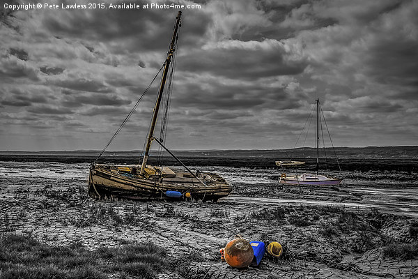  Old Boats Lower Heswall Picture Board by Pete Lawless