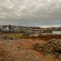 Buy canvas prints of Cemaes Bay and Harbour  by Pete Lawless