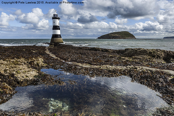  Penmon Lighthouse and rock pool Picture Board by Pete Lawless