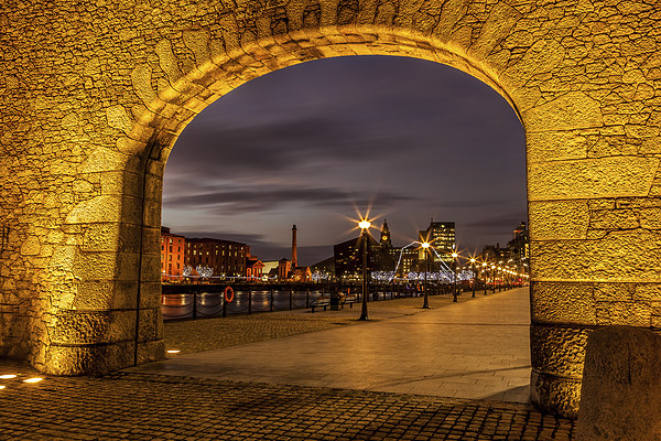  View Through The Albert Dock Gate Picture Board by Pete Lawless