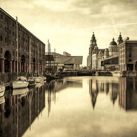 Buy canvas prints of  Liverpool Albert Dock by Pete Lawless