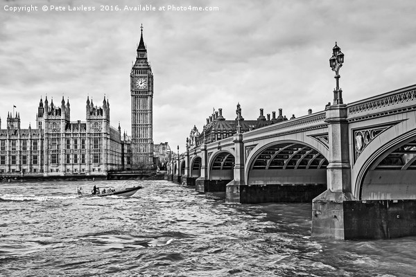 Westminster River Thames Picture Board by Pete Lawless
