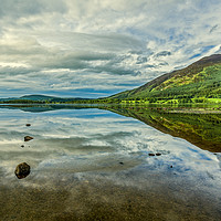 Buy canvas prints of Dodd Wood under Skiddaw reflecting in Bassenthwait by Pete Lawless