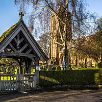 Buy canvas prints of Lych Gate ST Helen's Tarporley by Pete Lawless