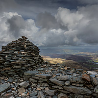 Buy canvas prints of Top of the Old Man of Coniston by Pete Lawless
