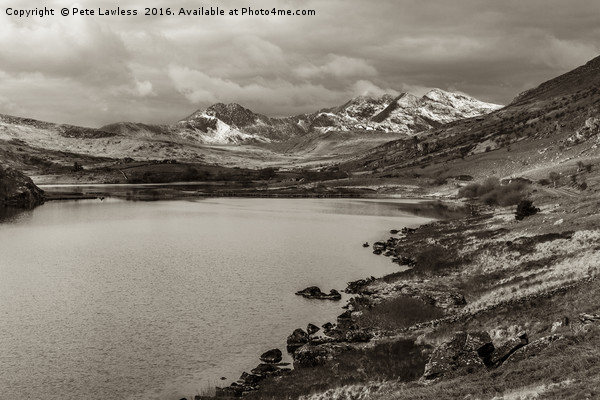 Snowdon Range from Capel Curig Picture Board by Pete Lawless