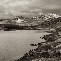 Buy canvas prints of Snowdon Range from Capel Curig by Pete Lawless