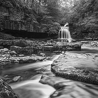 Buy canvas prints of West Burton Waterfall Yorkshire Dales by Pete Lawless
