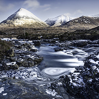 Buy canvas prints of Glamaig Isle of Skye winter scene by Pete Lawless
