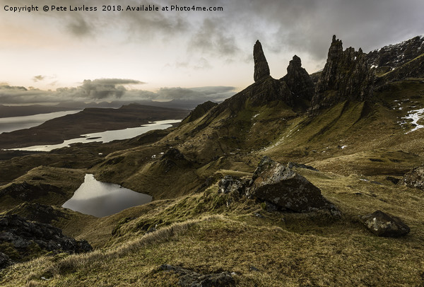Old Man of Storr Sunrise Picture Board by Pete Lawless