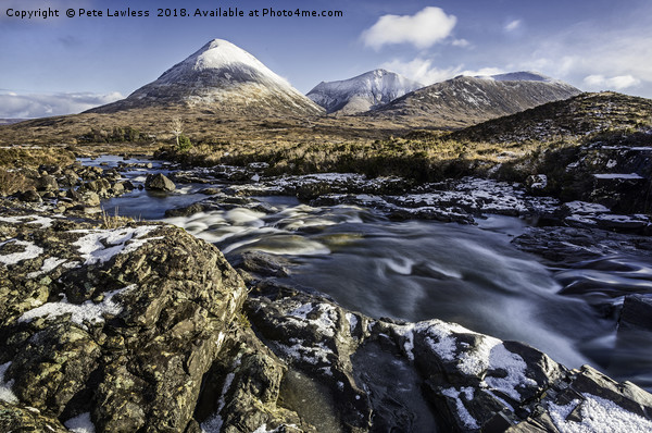 Glamaig and Marsco The Red Cuillin Framed Mounted Print by Pete Lawless