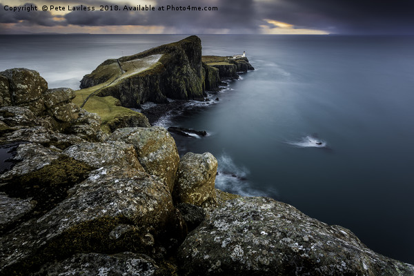 Sun Setting at Neist Point Skye Picture Board by Pete Lawless