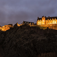 Buy canvas prints of Edinburgh Castle at Night by Pete Lawless