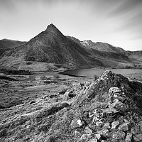 Buy canvas prints of  Tryfan and Llyn Ogwen Snowdonia. by Pete Lawless