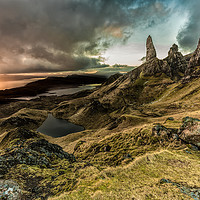 Buy canvas prints of Old Man of Storr Dramatic Sunrise by Pete Lawless