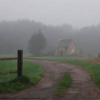 Buy canvas prints of Old Building In The Mist by Mark  F Banks