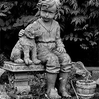 Buy canvas prints of Garden Ornament by Mark  F Banks