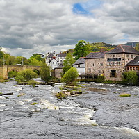 Buy canvas prints of River Dee from the train station at Llangollen  ,W by Mark  F Banks
