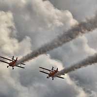 Buy canvas prints of Wing Riders by Mark  F Banks
