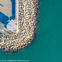 Buy canvas prints of Pier end from above by Peter Borcherds