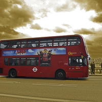 Buy canvas prints of London Bus by Nadeesha Jayamanne